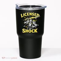 Licensed To Shock Power Line Worker Humor Tumbler thumb 0