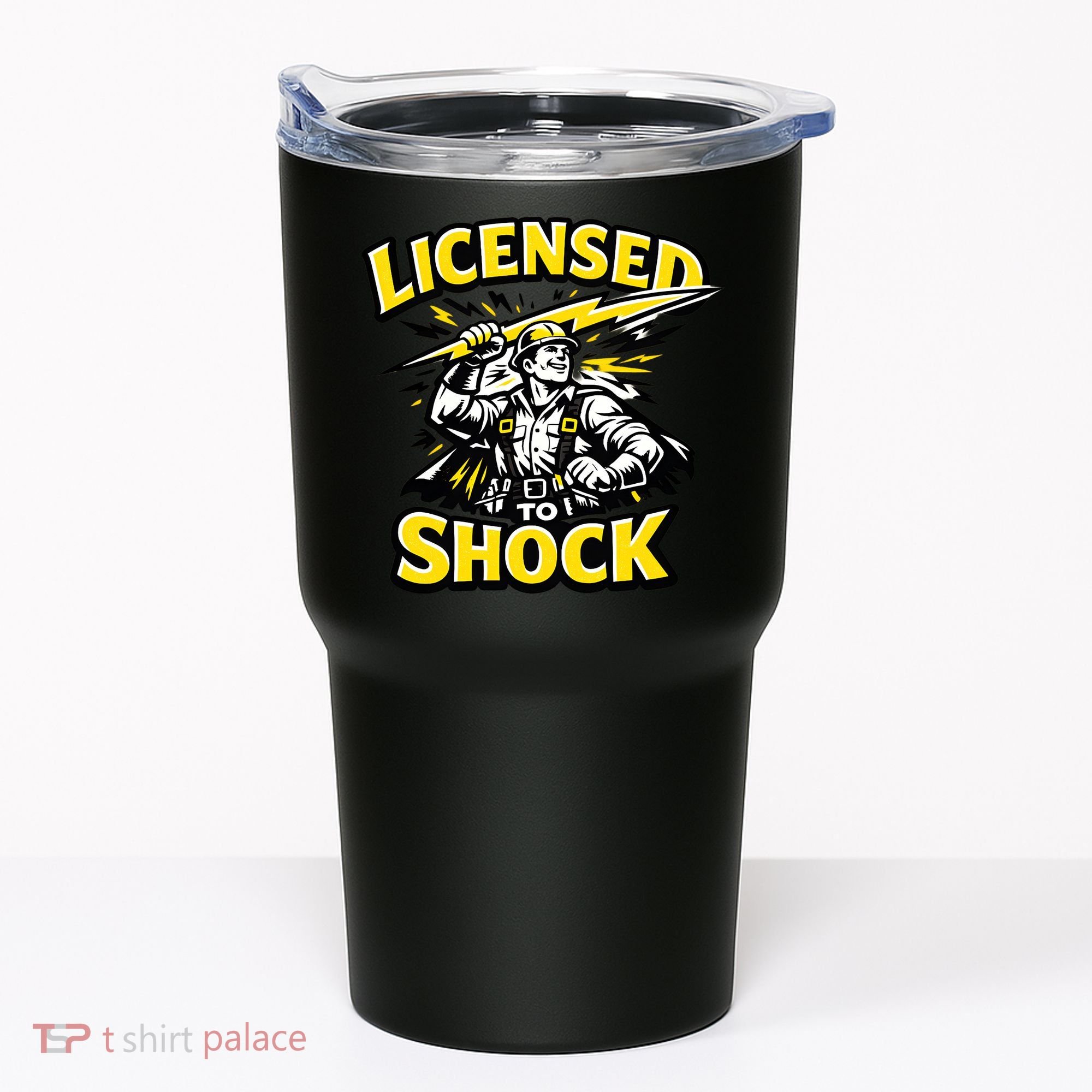 Licensed To Shock Power Line Worker Humor Tumbler