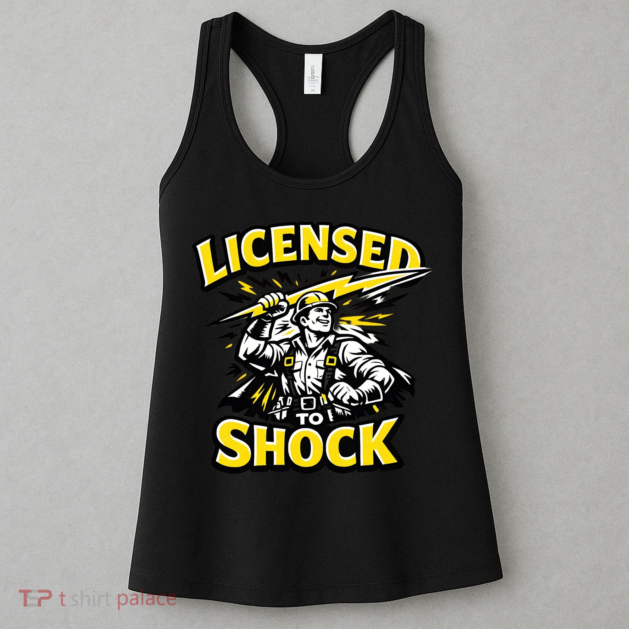 Licensed To Shock Power Line Worker Humor Women's Tank Top