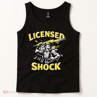 Licensed To Shock Power Line Worker Humor Tank Top thumb 2