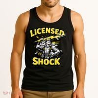 Licensed To Shock Power Line Worker Humor Tank Top thumb 3