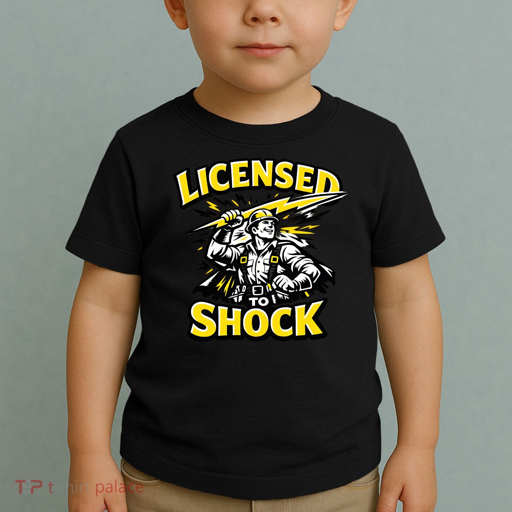 Licensed To Shock Power Line Worker Humor Toddler T-Shirt
