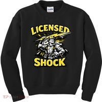 Licensed To Shock Power Line Worker Humor Kids Sweatshirt thumb 0