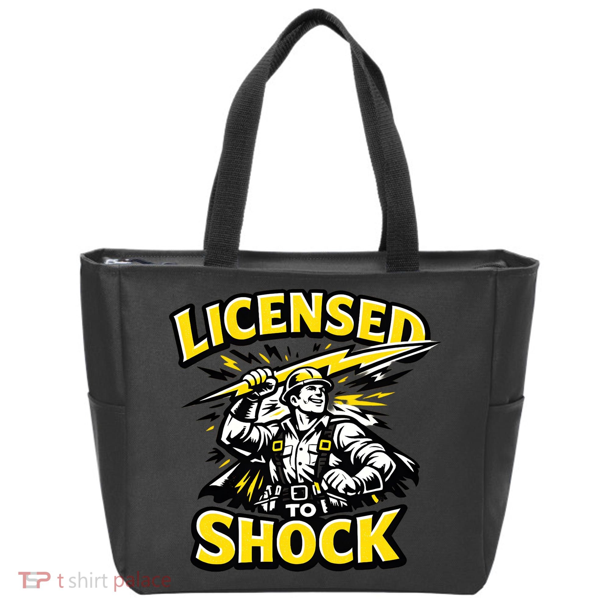 Licensed To Shock Power Line Worker Humor Tote Bag