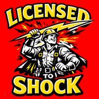 Licensed To Shock Power Line Worker Humor Santa Hat thumb 1