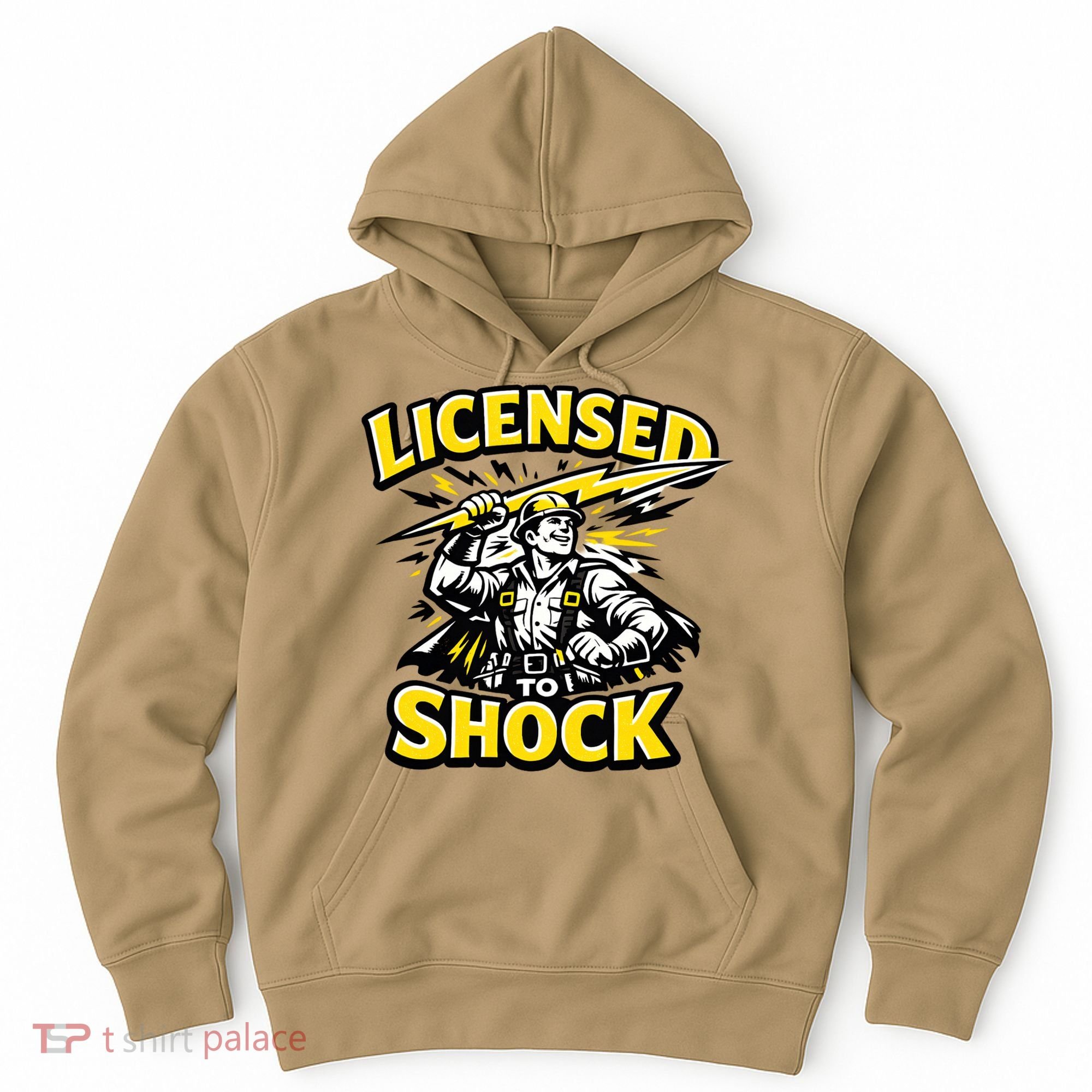 Licensed To Shock Power Line Worker Humor Hoodie