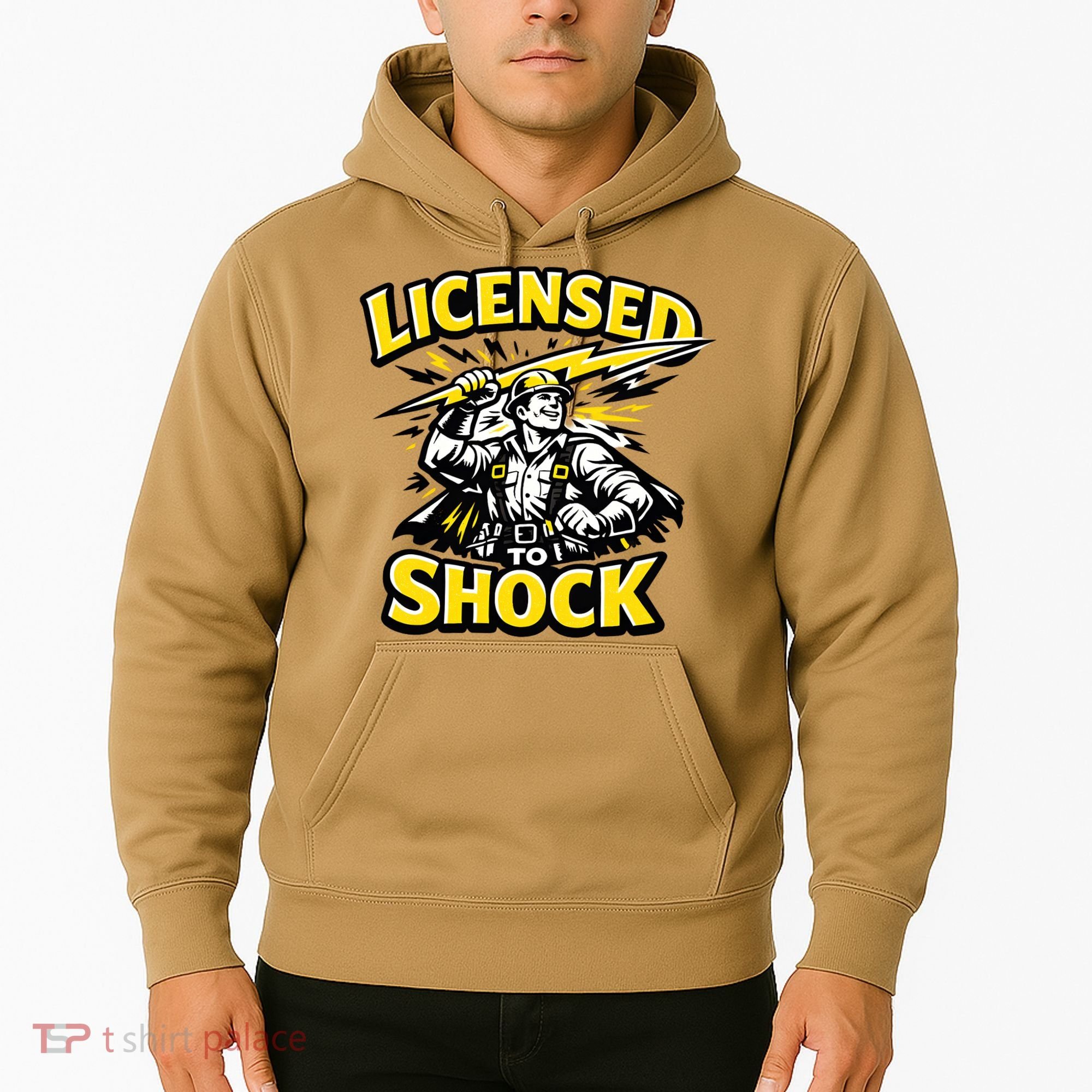 Licensed To Shock Power Line Worker Humor Hoodie
