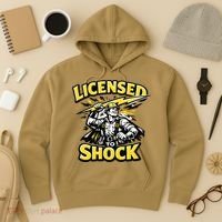 Licensed To Shock Power Line Worker Humor Hoodie thumb 3