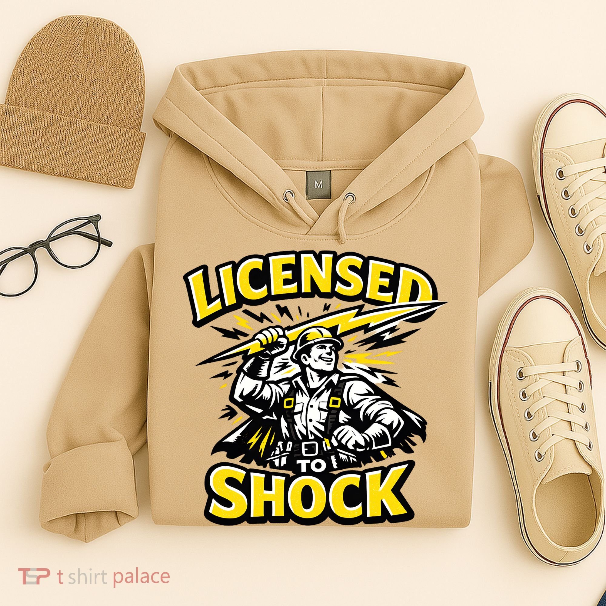 Licensed To Shock Power Line Worker Humor Hoodie