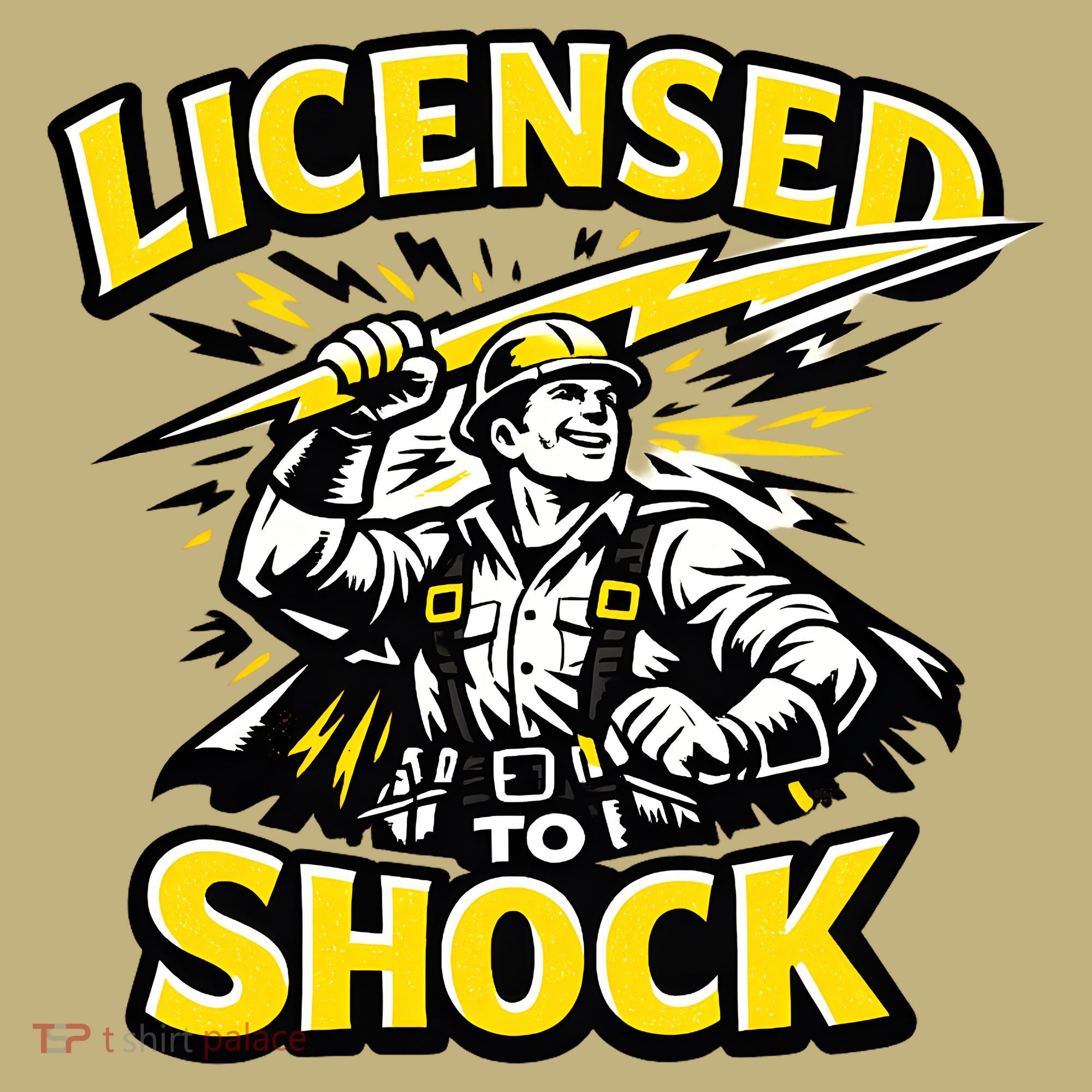 Licensed To Shock Power Line Worker Humor Long Sleeve Shirt