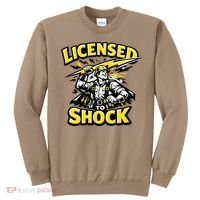 Licensed To Shock Power Line Worker Humor Sweatshirt thumb 0