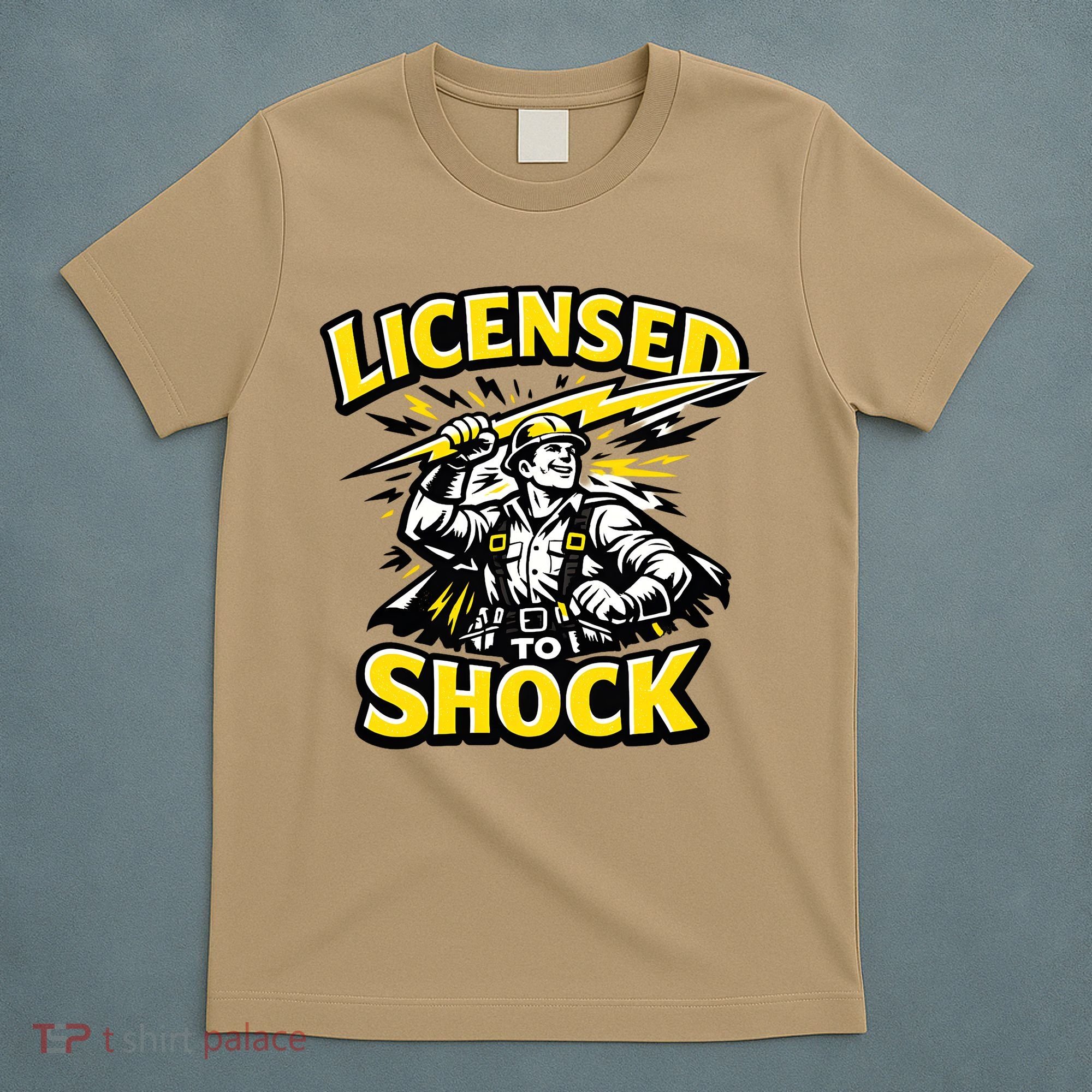 Licensed To Shock Power Line Worker Humor T-Shirt