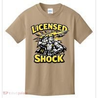 Licensed To Shock Power Line Worker Humor Kids T-Shirt thumb 0