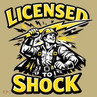 Licensed To Shock Power Line Worker Humor Kids T-Shirt thumb 2