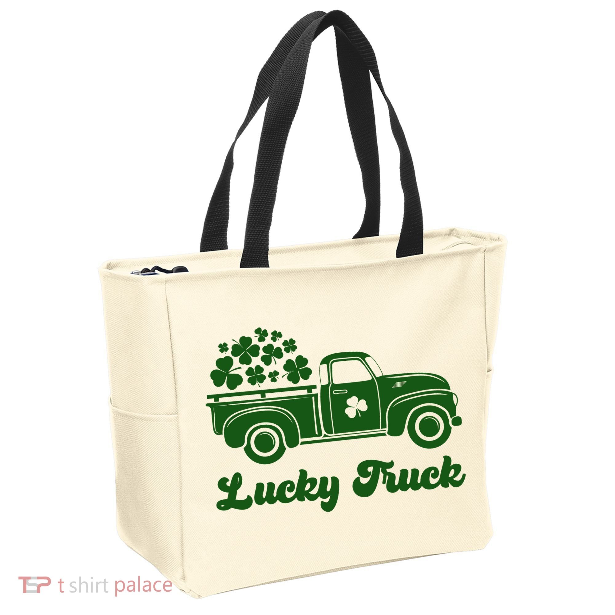 Lucky Truck St Patricks Day Tote Bag