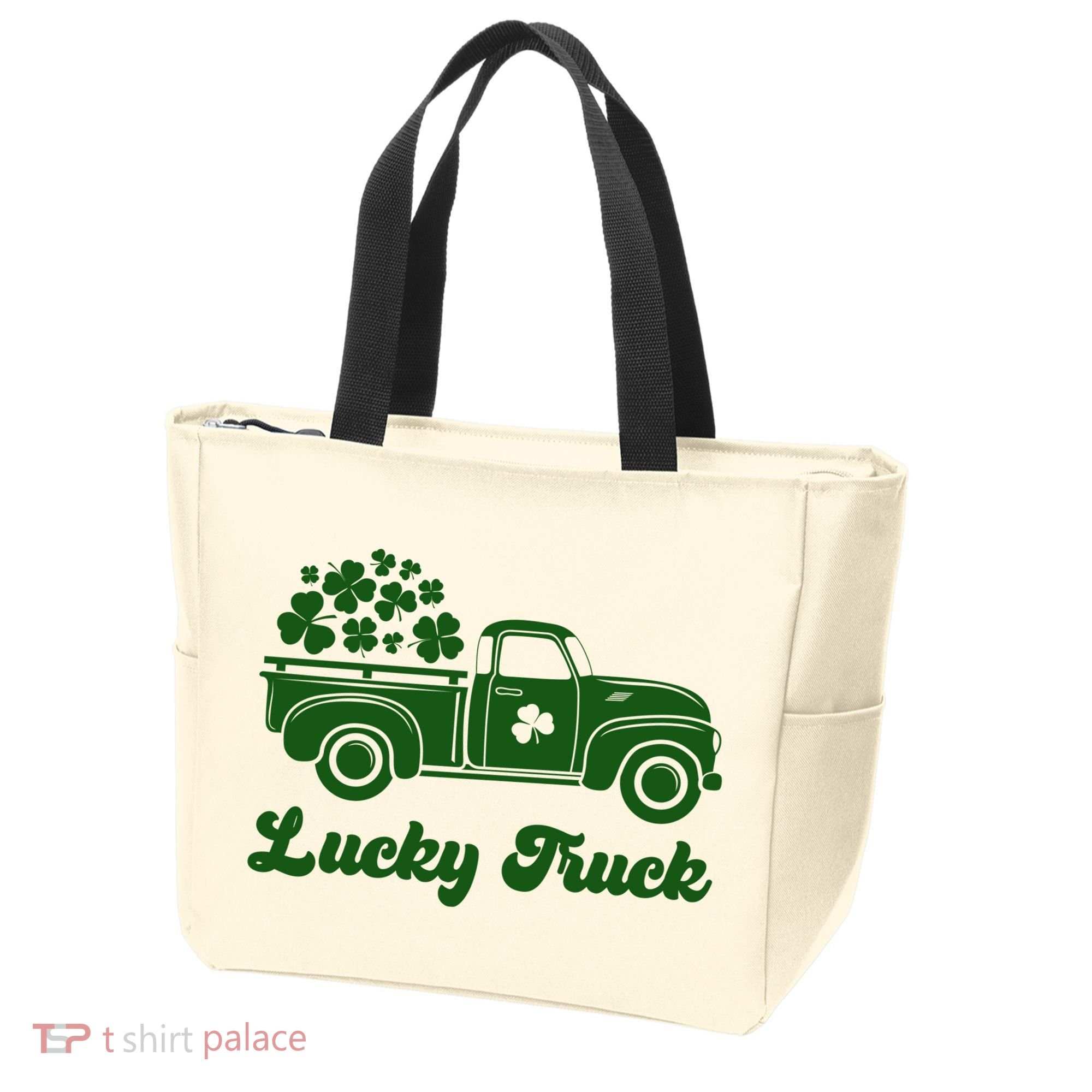 Lucky Truck St Patricks Day Tote Bag