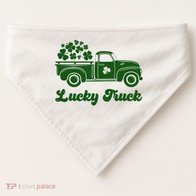 Lucky Truck St Patricks Day USA-Made Doggie Bandana