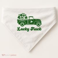 Lucky Truck St Patricks Day USA-Made Doggie Bandana thumb 0