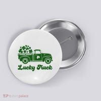 Lucky Truck St Patricks Day Button thumb 0