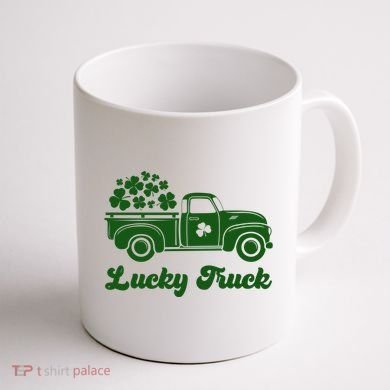 Lucky Truck St Patricks Day Coffee Mug back