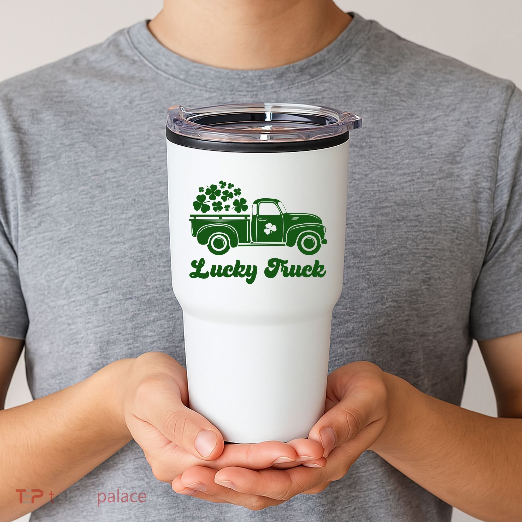 Lucky Truck St Patricks Day Tumbler