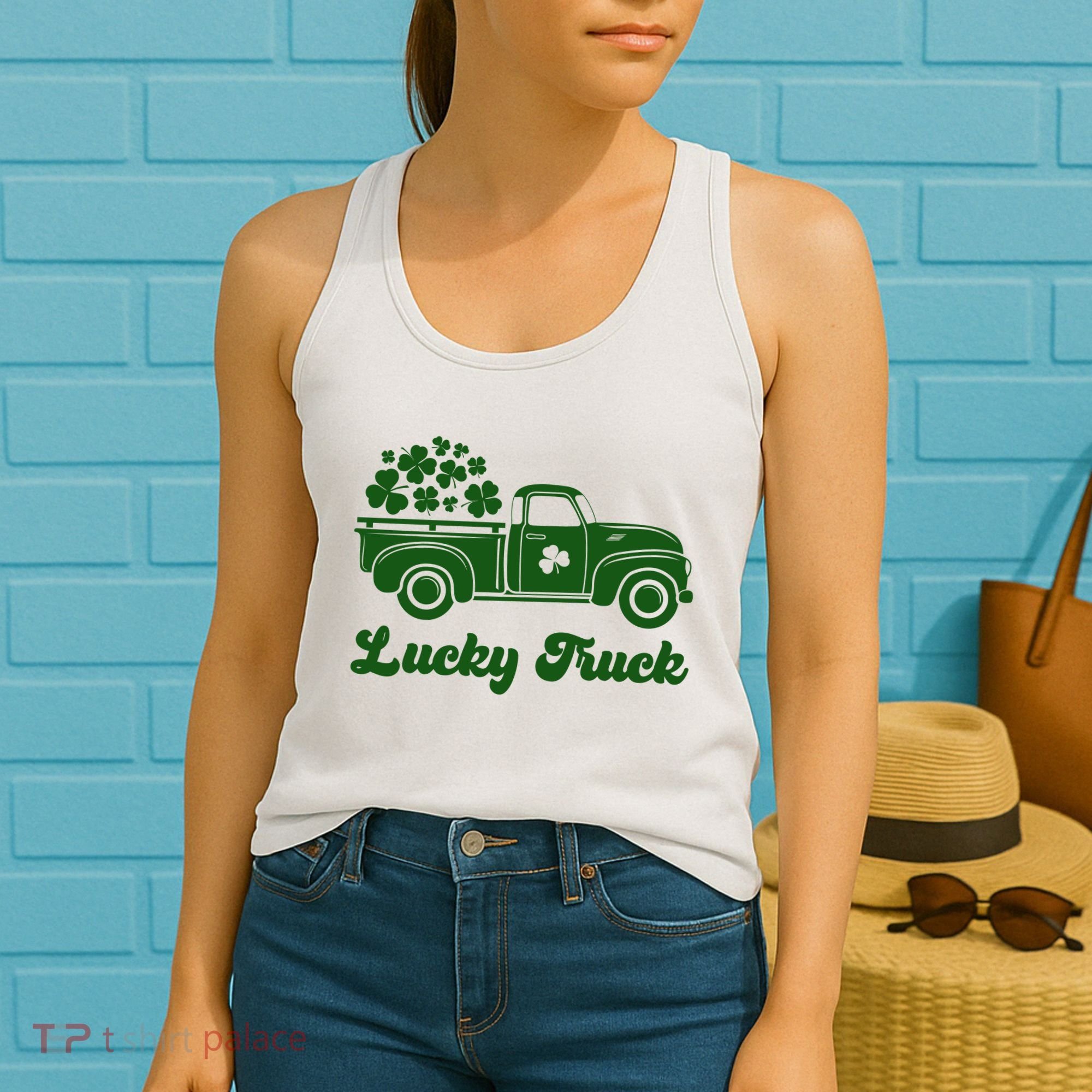 Lucky Truck St Patricks Day Women's Tank Top