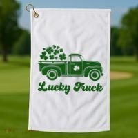 Lucky Truck St Patricks Day Golf Towel thumb 1