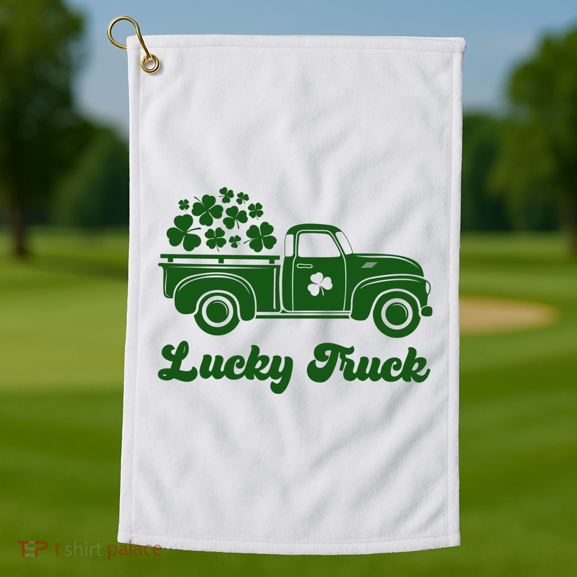 Lucky Truck St Patricks Day Golf Towel