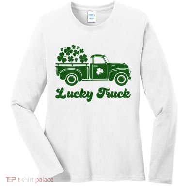 Lucky Truck St Patricks Day Women's Long Sleeve Shirt