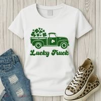 Lucky Truck St Patricks Day Women's T-Shirt thumb 3