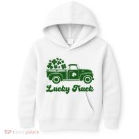 Lucky Truck St Patricks Day Kids Hoodie thumb 0