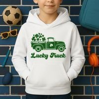 Lucky Truck St Patricks Day Kids Hoodie thumb 2