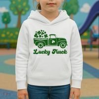 Lucky Truck St Patricks Day Kids Hoodie thumb 3