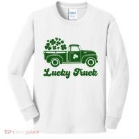Lucky Truck St Patricks Day Kids Long Sleeve Shirt thumb 0