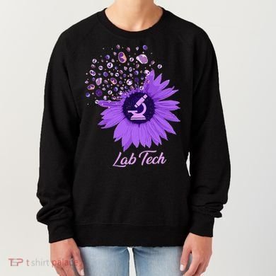 Lab Tech SunFlower Med Tech Funny Medical Technician Lab Women's Sweatshirt