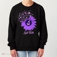 Lab Tech SunFlower Med Tech Funny Medical Technician Lab Women's Sweatshirt thumb 0