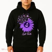 Lab Tech SunFlower Med Tech Funny Medical Technician Lab Hoodie thumb 2