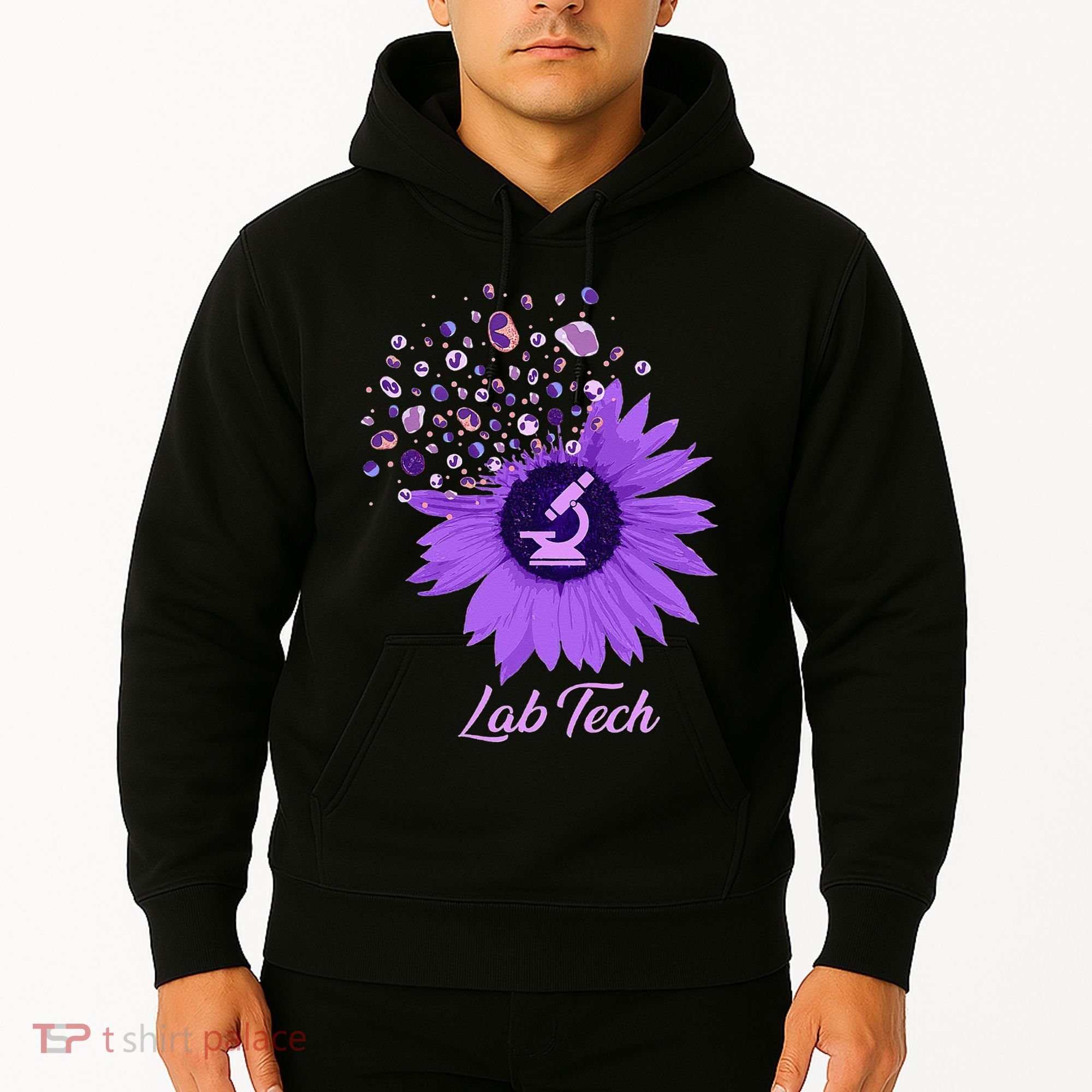 Lab Tech SunFlower Med Tech Funny Medical Technician Lab Hoodie