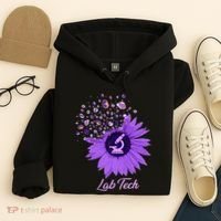 Lab Tech SunFlower Med Tech Funny Medical Technician Lab Hoodie thumb 4