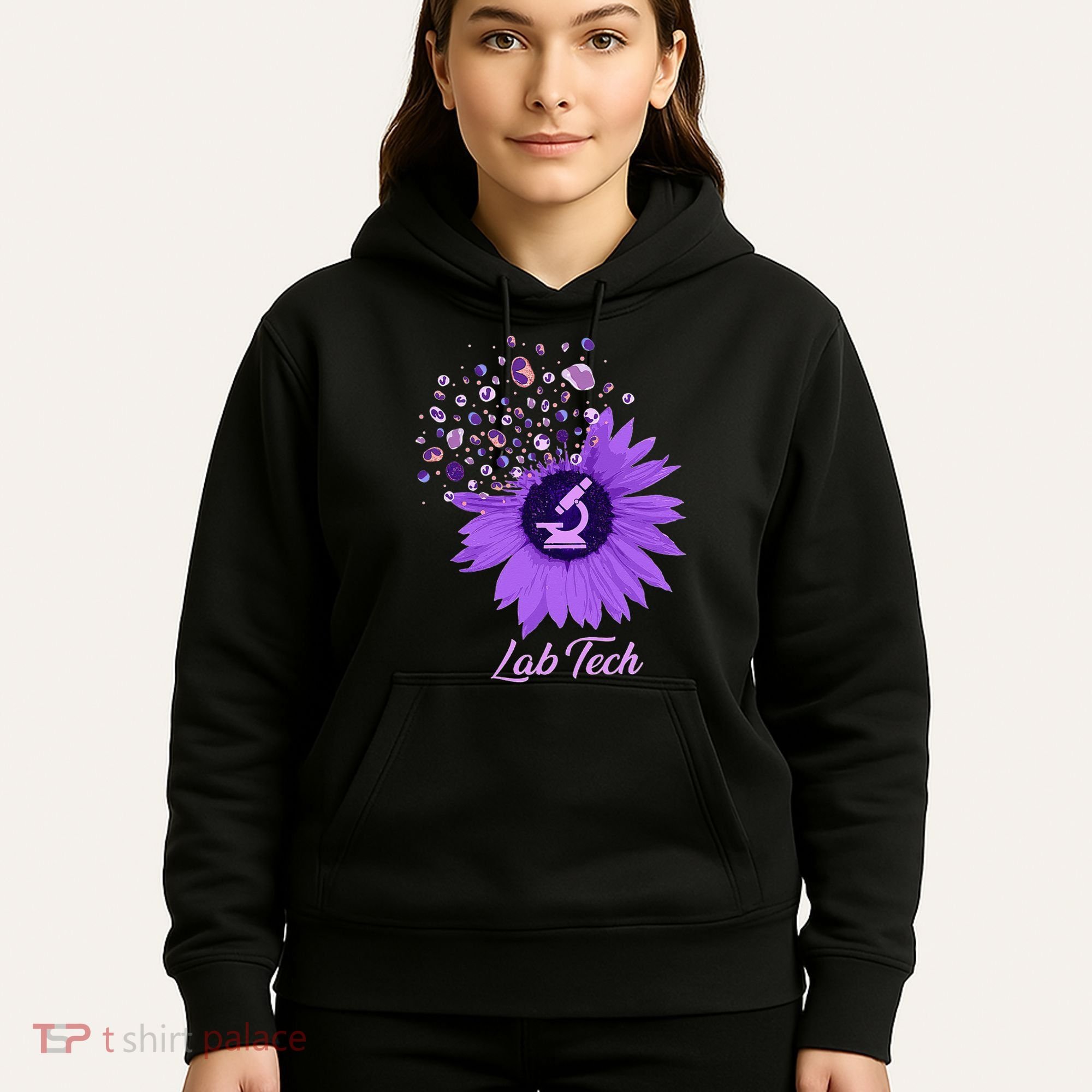 Lab Tech SunFlower Med Tech Funny Medical Technician Lab Hoodie