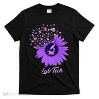 Lab Tech SunFlower Med Tech Funny Medical Technician Lab T-Shirt thumb 0