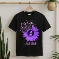 Lab Tech SunFlower Med Tech Funny Medical Technician Lab T-Shirt thumb 2