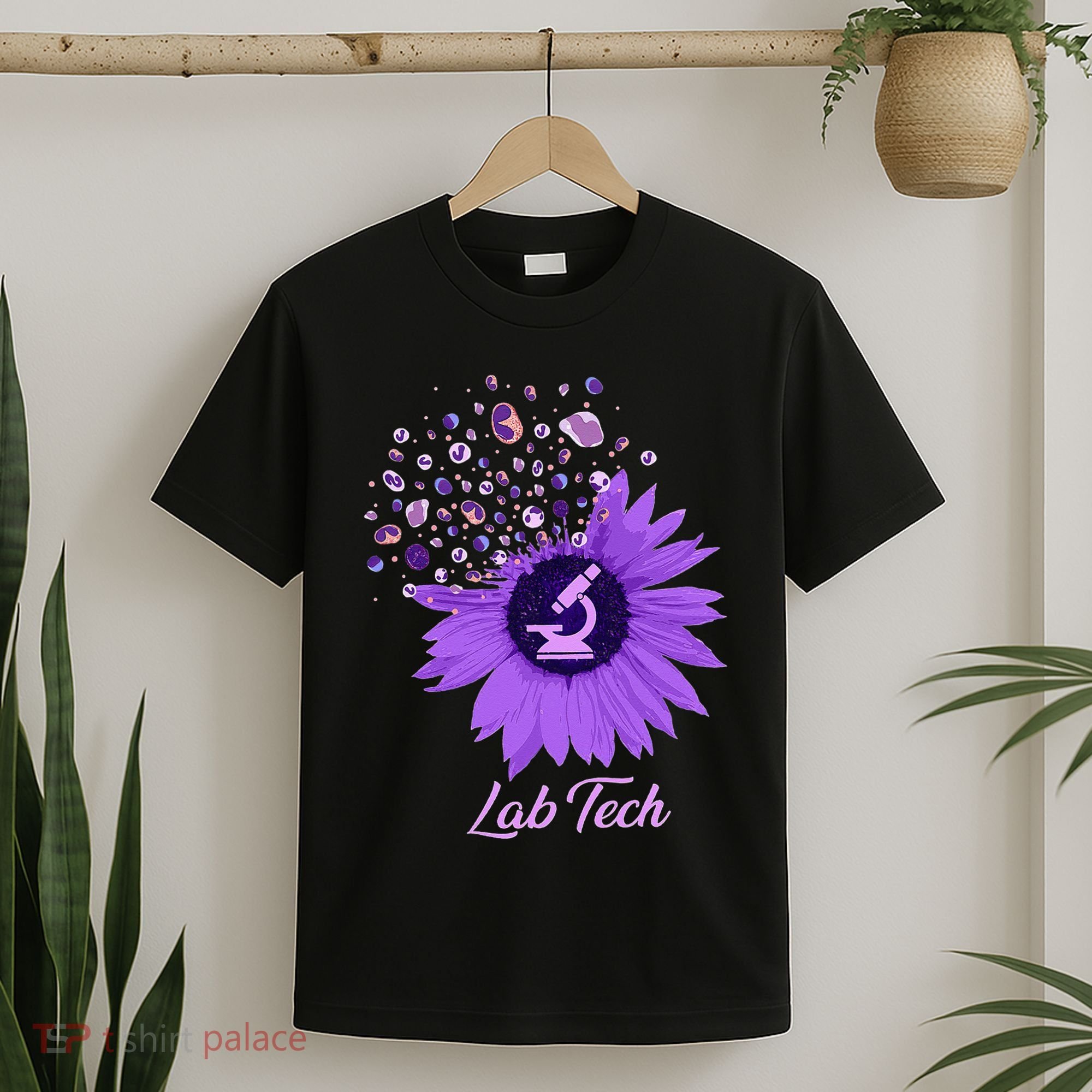 Lab Tech SunFlower Med Tech Funny Medical Technician Lab T-Shirt