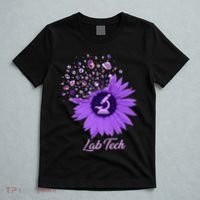 Lab Tech SunFlower Med Tech Funny Medical Technician Lab T-Shirt thumb 5