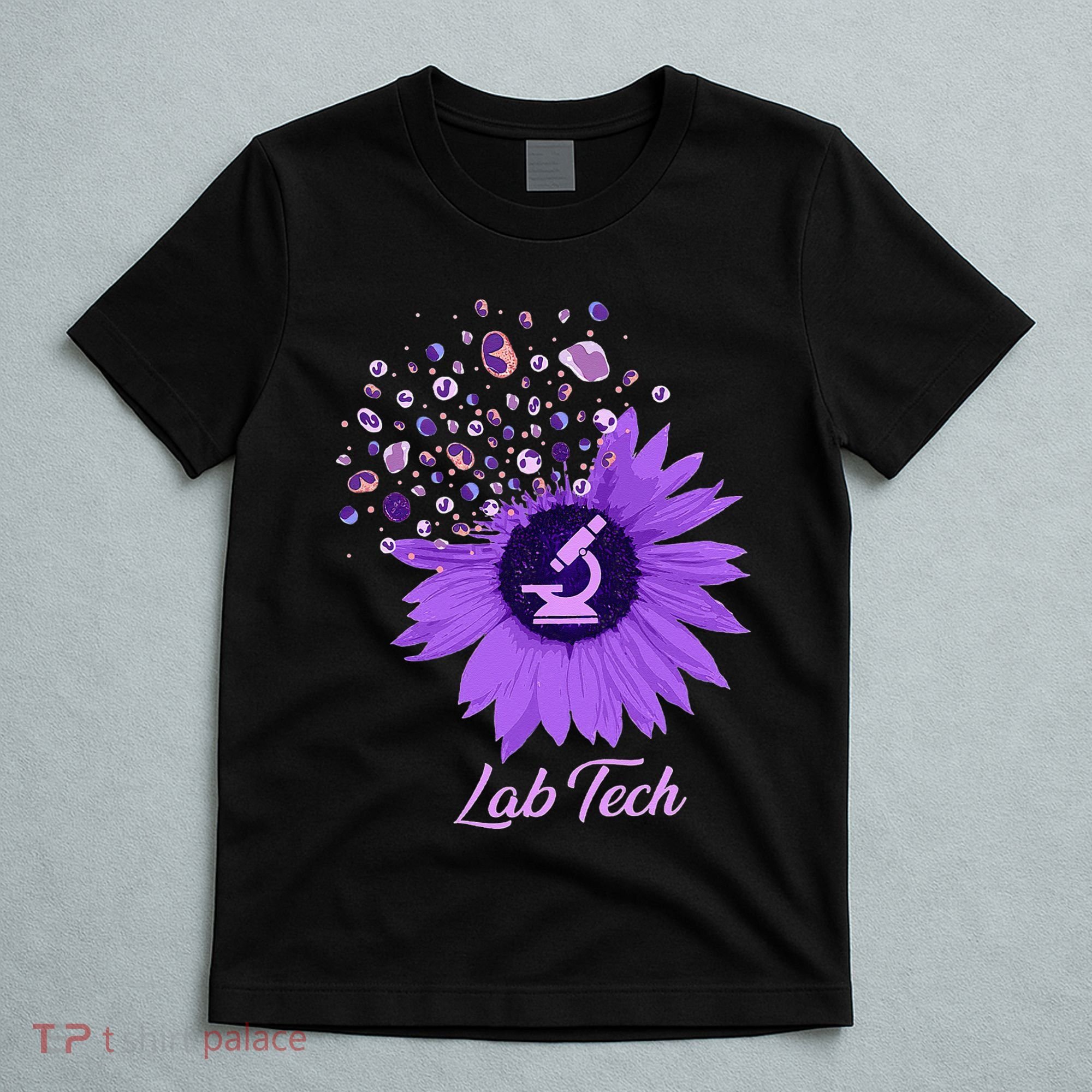 Lab Tech SunFlower Med Tech Funny Medical Technician Lab T-Shirt