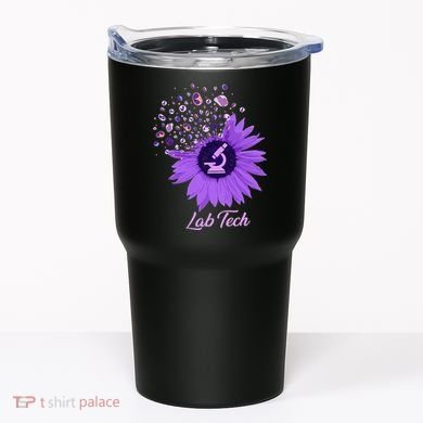 Lab Tech SunFlower Med Tech Funny Medical Technician Lab Tumbler