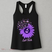 Lab Tech SunFlower Med Tech Funny Medical Technician Lab Women's Tank Top thumb 3
