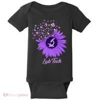 Lab Tech SunFlower Med Tech Funny Medical Technician Lab Baby Bodysuit thumb 0