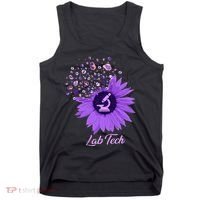 Lab Tech SunFlower Med Tech Funny Medical Technician Lab Tank Top thumb 0
