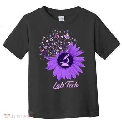 Lab Tech SunFlower Med Tech Funny Medical Technician Lab Toddler T-Shirt